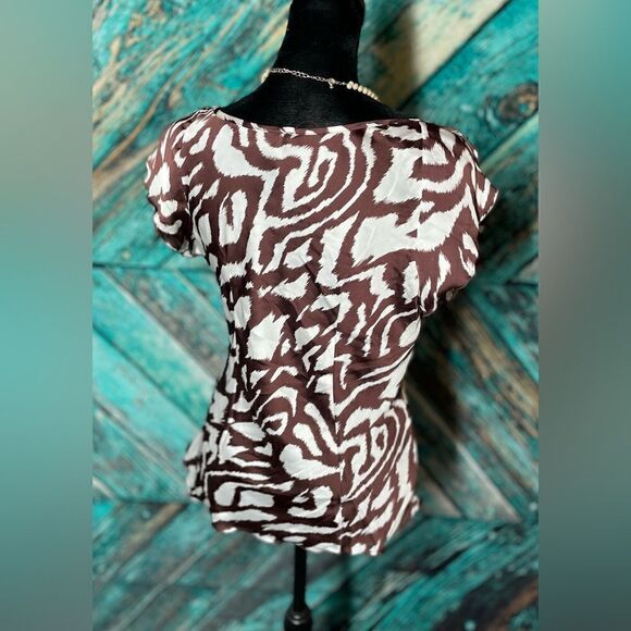 New Directions Animal-Like Brown Print Layered Ruffles Size Small EPC - Picture 5 of 7